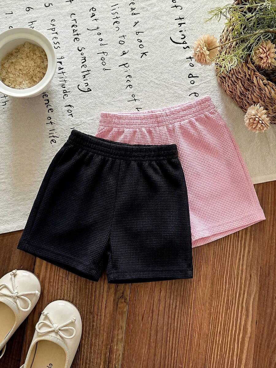 Bộ 2 chiếc quần short mùa hè dễ thương, thoải mái cho bé gái. - Nhiều màu - Xem 1