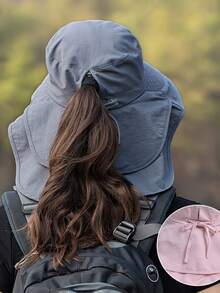 2顶女士徒步/夏季渔夫遮阳帽，旅行防紫外线帽，户外防晒帽 - 彩色 - 查看 8