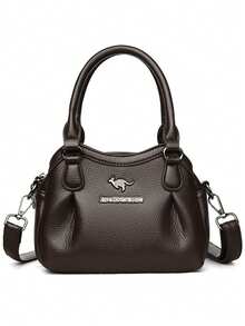 Túi đeo chéo vai bằng da PU mềm mại cao cấp dành cho nữ, túi xách thời trang sành điệu, túi tote thiết kế, túi messenger. - Cà phê - Xem 4