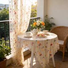 78,74 tum lång broderad ostduk tyll bordslöpare prästkrage sommar höst bordslöpare blommor gasbinda bordslöpare för bröllopsfest babyshower födelsedag heminredning högtidsdekorationer, stolsbåge - Champagne - Visa 4