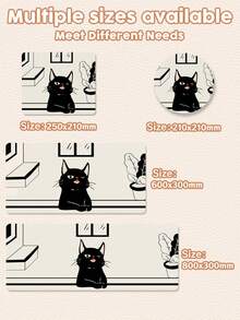 1 tấm lót chuột máy tính cỡ lớn bằng da PU họa tiết mèo hoạt hình, chống trượt, có thể giặt được, phù hợp cho chơi game, văn phòng và học tập, có thể dùng làm quà sinh nhật hoặc quà tốt nghiệp, hình vuông hoặc hình tròn. - Xem 3