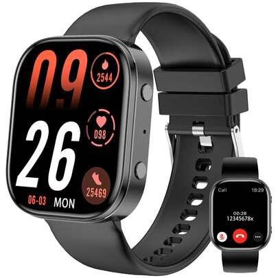  GAWSUG 2026 Yeni 1.88" HD Erkek ve Kadın Akıllı Saat, Arama Yapma/Cevaplama/120+ Spor Modu/10 Gün Bekleme Süresi, Fitness Takip Cihazı, Android ve iOS Cihazlarla Uyumlu, Mükemmel Hediye