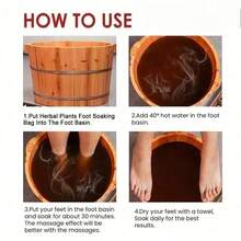 10/30/50pcs Mugwort Herb Foot Soak, Chinese Herbal Organic Wormwood Leg Foot Bath Bag, Chinese Herbal Foot Bath Spa Powder - Multicolor - View 5