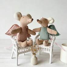 1pc Angel Mouse Doll, Children's Pretend Play Interactive Toy Hand Puppet - Baby Angel Mouse - View 2