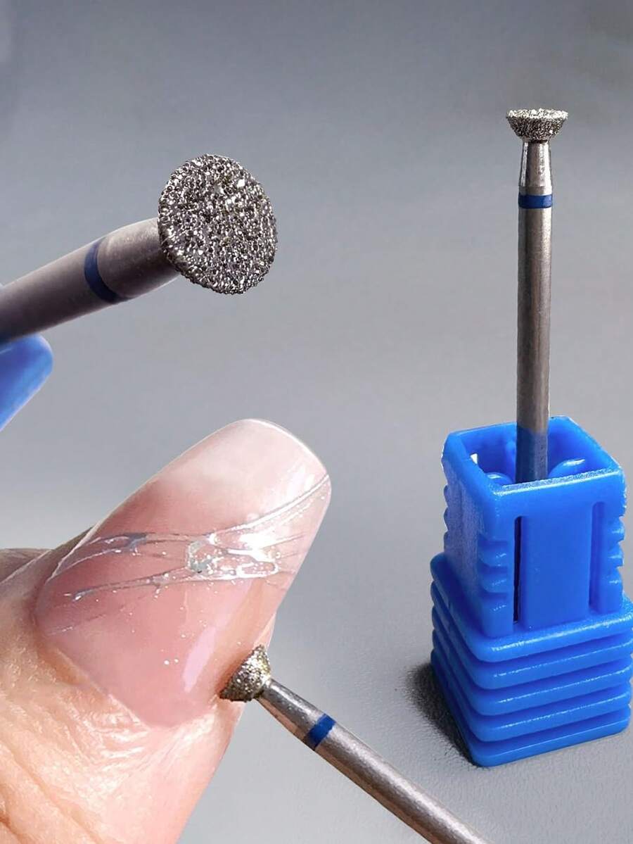 1 mũi khoan móng tay điện hình nấm phủ kim cương, phụ kiện dũa móng tay điện, thích hợp để cắt tỉa lớp biểu bì móng, tạo hình móng acrylic, tẩy sơn gel, dụng cụ làm móng tay và móng chân.