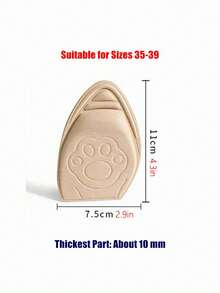 High Heel Front Foot Pad, Shoe Size Reducer Half Size Pad, Anti-Slip Anti-Friction, Sweat-Absorbent Breathable Insole - Apricot - View 4