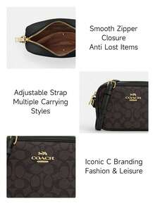 Coach Túi xách nữ Mini Jamie Camera Bag, túi đeo vai chéo, khóa kéo, kiểu dáng cổ điển thường ngày. - màu nâu - Xem 5