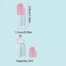 3/4Pcs Pink Mini Portable Refillable Bottles 0.07oz, Cute Travel-Size Glass Vials For Essential Oils, Perfume, Aromatherapy & Cosmetic Sample Packaging, Leak-Proof & Lightweight Design, Reusable Small Beauty Containers Ideal For Travel, Daily Carry & Gifting, Perfect Storage Accessory For Makeup & Skincare Lovers - Multicolor - View 7