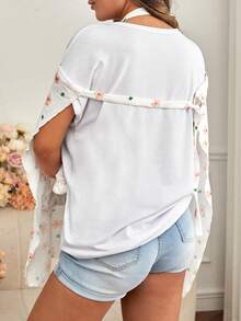 1pc Comfortable Breathable Multifunctional Nursing Cover, Anti-Peeping Pure Cotton Delicate Printed Nursing Scarf, Breastfeeding Shirt For Moms, Nursing Cover Up, Suitable For All Seasons - Multicolor - View 2