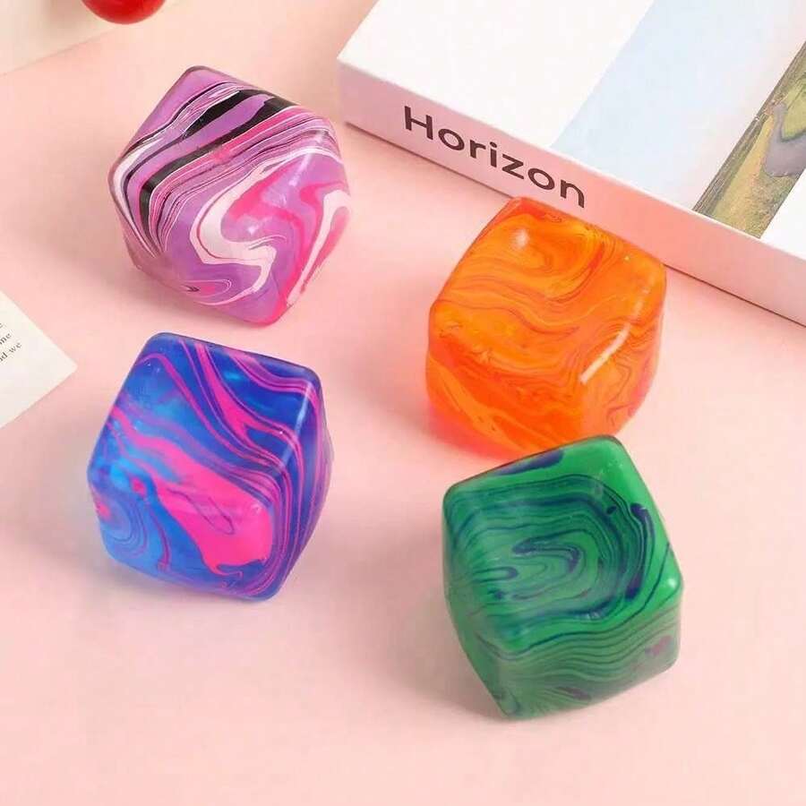 1个新款大理石纹理冰块糯米糕减压玩具 - 完美礼物 - 生日礼物 - 节日礼物 - 开学礼物 - 隨機款式 - 查看 1