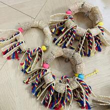 Colorful Parrot Chew Toys, Parrot Chew Toys, Decorated With Corn On The Cob, Loofah Pouches, Wooden Bead Tassels, Hanging Climbing Swings For Bird Cages, Enriching And Entertaining, Helping Parrots Relieve Boredom And Entertain - Random Design - View 6