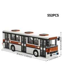 811片城市交通主题积木套装：3D立体拼搭玩具。包含各种造型和颜色的巴士、客车、消防车和货车。DIY组装提升动手能力，是汽车爱好者的理想之选。也可作为桌面摆件、家居装饰、生日礼物和节日纪念品。 - 彩色 - 查看 21