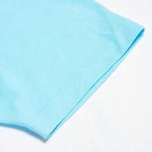 Adidas Men's Casual Loose Comfortable Round Neck Short Sleeve T-Shirt JI6863, Summer - Blue - View 4