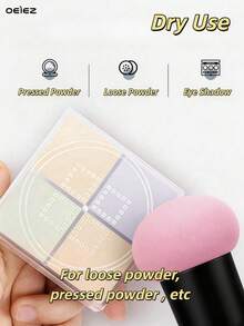 1pc Mushroom Head Foundation Puff With Handle, Wet & Dry Use Makeup Sponge Blender, Soft Flawless Cosmetic Puff For Liquid Cream Concealer Powder - Multicolor - View 4