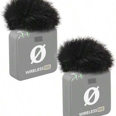 Pop Filter For Rode Wireless ME Microphones, Microphone Cover For Rode Microphone Wireless ME, Fluffy Windscreen For Wind And Background Noise Reduction(2pcs)