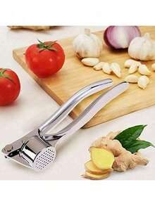3-In-1 Stainless Steel Manual Garlic Press, Multifunctional Kitchen Garlic Crusher, Garlic Paste Squeezer Tool, Garlic Press, Kitchen Accessory, Functions: Garlic Press + Nutcracker + Bottle Opener, Compact Garlic And Ginger Grinder - Multicolor - View 8