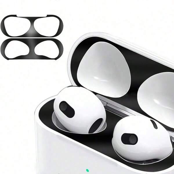 1 Set Apple Solid Color Protective Case, Ultra-Thin Sticker Protective Film, Dust Cover Compatible With Apple 1/2/Pro/3/Pro2/4/Pro3 Charging Case (Earphones Not Included)