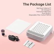 CHRISTINE SHELLY Professional Nail Dust Collector, High Suction Power, Low Noise, Charger Adapter, Cordless Rechargeable, Nail Dust Extraction, Professional Nail Art Electric Tool, Essential Nail Art Equipment, Ideal For Professional Nail Salons, Gift - 美規A型插(110-127V) - 查看 3