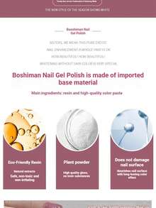 LED UV凝胶指甲油，全息闪粉效果，需浸泡固化，防脱落，闪亮美甲，适合居家DIY和美甲沙龙使用。 - 彩色 - 查看 10