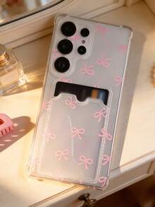 1个可爱不对称蝴蝶结透明防摔气囊手机壳，带卡槽，兼容苹果17 Pro Max、17 Air、17 Pro、17、16 Pro Max、16 Plus、16 Pro、16、15 Pro Max、15 Plus、15 Pro、15、14 Pro Max、14 Plus、14 Pro、14、13 Pro Max、13 Pro、13、12 Pro Max、12 Pro、11 Pro Max、11 Pro、11、XS Max、XR、X/XS、7 Plus、8 Plus/Galaxy S10、S21、S22、S23、S24、S25、S26、Note20 - 無色 - 查看 1