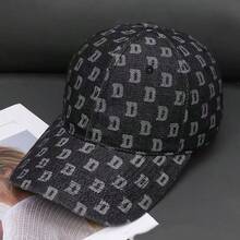 1pc Letter Embroidered Soft Top Baseball Cap, Unisex Student Casual Snapback Hat. Breathable Washed For Spring/Summer Outdoor Travel Hiking, Essential Hat, Holiday Gift,Beach,Vacation - The Letters DDD - View 7