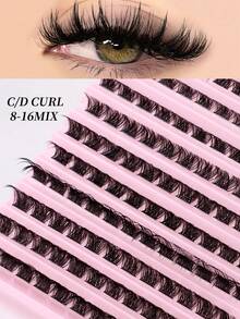120pcs Individual Lashes For DIY Eyelash Extension, Criss-Cross Thick & Soft Daily Lashes, Delicate Natural Look False Eyelashes - C - View 6