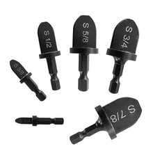 Bộ dụng cụ nong ống lục giác 6 chi tiết, mũi khoan nong ống, dụng cụ sửa chữa ống mềm, dụng cụ nong ống điều hòa không khí, bao gồm các mũi khoan 1/4", 3/8", 1/2", 5/8", 3/4", 7/8". - Nhiều màu - Xem 9