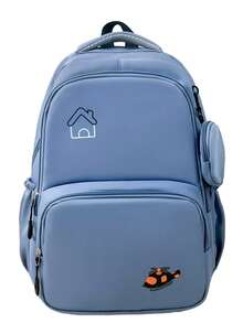 Mochila minimalista de unicolor de diseño original, bolsa ligera para uso diario y actividades al aire libre - Multicolor - Ver 10