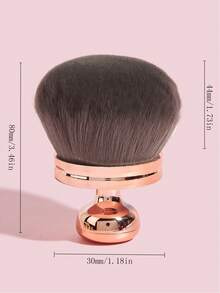 大号灰色纤维身体古铜色刷，适用于无日晒美黑、腿部彩妆和打造古铜色肌肤，可用作防晒霜涂抹刷，3英寸宽歌舞伎粉底刷，椭圆形面部化妆刷 - 玫瑰金 - 查看 6