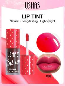 Son tint dưỡng ẩm USHAS, màu sắc tươi tắn, son môi dạng lỏng có độ bám màu cao, son tint 2 trong 1 dùng cho môi và má, khô nhanh, không bết dính, màu sắc lâu trôi, phù hợp với mọi loại da. - #01 - Xem 2