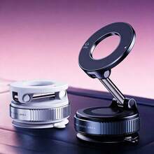 360 °   Rotation Magnetic Car Phone Holder Mount, Adjustable Vacuum Magnetic Phone Holder, Rotary Vacuum Suction No Adhesive Required, Suitable Car/Gym/Mirror/Smooth Surfaces Hands-Mount, Compatible With All Smartphones - B - 查看 2