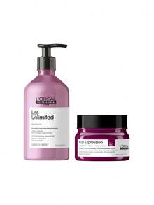 [Bundle] Serie Expert Liss Unlimited Smoothing Shampoo For Frizzy Hair 500 Ml + Curl Expression Intensive Moisturizer Rich Mask 250 Ml - EXPERT SERIES - View 1