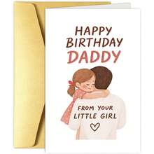 1pc Happy Birthday Card For Dad From Daughter - Perfect For Father's Birthday Celebration, Expressing Love And Appreciation With Cute Heart Design - One Size Fits All - View 3