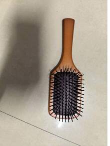 1 pieza Cepillo de cabello ergonómico de bambú con cerdas de madera - Desenredante, masaje del cuero cabelludo, cuidado y peinado suave del cabello - Multicolor - Ver 5