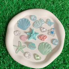 16pcs/Set Summer Shoes Decoration, Shell, Starfish, Fish, Butterfly DIY Sandal Garden Shoe Accessories, Party Gift - Multicolor - View 2