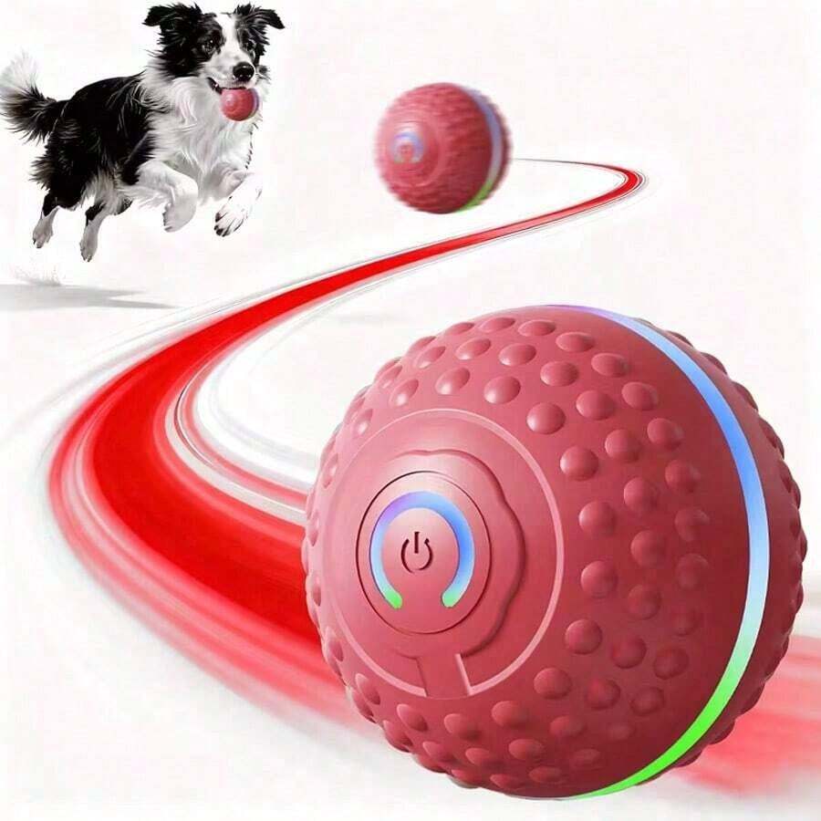 1pc Automatic Bouncing Ball Pet Toy, Smart Dog Jumping Ball, USB Rechargeable, Suitable For Small & Medium Dogs Indoor/Outdoor Play - Multicolor - View 1