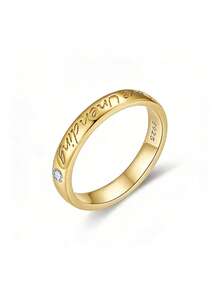 925 Sterling Silver Ring, Versatile Daily Wear For Women, Stackable, Couples Rings, Romantic Valentine's Day Gift - Yellow Gold - View 9