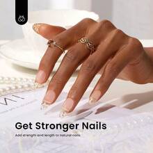 Beetles Large Capacity Builder Gel For Nails, Multi-Functional Sculpting Hard Gel With Dual Nail Pen & Forms, Nail Extension Strengthener, UV LED Cured Salon Quality DIY Manicure Set For Women - 60g 10 in 1 Clear - 查看 5