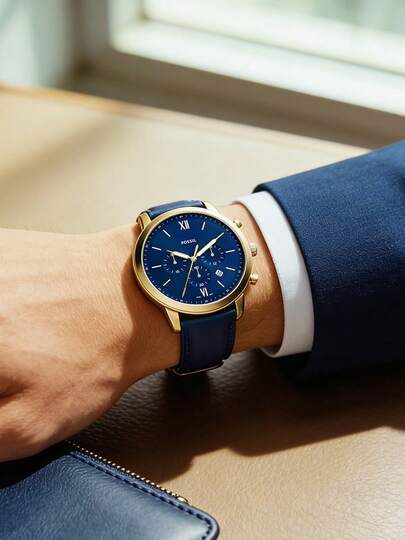  Đồng hồ nam Fossil mặt số thạch anh, kiểu dáng giản dị và thời trang, thích hợp đeo hàng ngày, món quà tuyệt vời cho bạn trai, bạn bè, chồng - FS5790