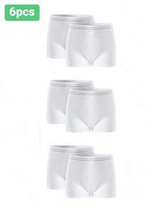 6pcs/Pack CARER Postpartum Recovery Underwear, Elastic Care Shorts, High Waist Disposable Maternity Panties - 白色 - 查看 10