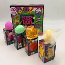Easter Gift 4 Pack Squishy Toys, Swirl Cube & Bunny Squishies, Cute Squishies For Party Favors & Stress Relief N.E.E D.O.H - 4 quả trứng Phục Sinh - Xem 4