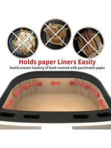 3pcs Air Fryer Magnetic Silicone Clips - Heat Resistant Up To 464°F (240°C), Non-Scratch Baking Paper Liner, Universal Fit For All Air Fryer Basket Edges, Easy To Clean Air Fryer Accessories - Multicolor - View 3