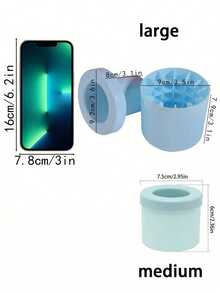 1pc Silicone Tray With Lid, Cylindrical Mold, Ice Maker Mold, Summer, Ice Maker, Simple Kitchen Tool, Easy Release Squeeze-Style Ice Cup, Stackable Ice Tray, Silicone Material, Quick Freezing, Beverage Cooler, Home Bar Tool, Holiday Party, Summer Drink, Adult Use, Multifunctional Ice Maker, Kitchen Accessory - Multicolor - View 6