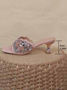Women's High Heel Sandals, Sexy Square Toe, Comfortable And Breathable For Summer - Pink - View 6