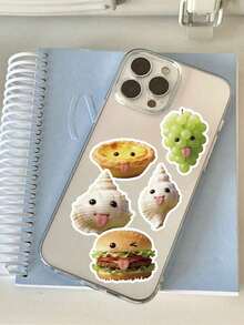 53pcs Funny Food Stickers With Hilarious Expressions And Playful Poses, Customizable, Waterproof Vinyl Material, Suitable For Fridge, Lunchbox, Bringing Joy And Laughter - 多色 2 - 查看 4