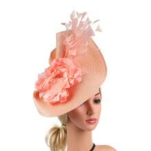 2025 Elegant Tea Fascinator Kentucky Hat Women's Fascinator Derby Straw Pillbox Hat For Cocktail Wedding - 綠色 - 查看 2