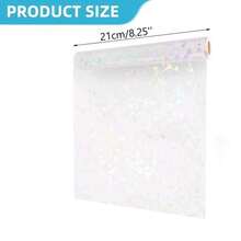 1 Roll Self-Adhesive Cold Lamination Film, Holographic Sticker Self-Adhesive Lamination Film, Transparent Cold Press Vinyl Craft, No Heating Or Laminator Required, Suitable For School And Office, Handmade DIY - 21cm Wide - View 2