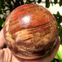 1 pezzo Rara sfera grezza in legno pietrificato - Ideale per la decorazione della casa - Regalo perfetto per il riscaldamento della casa - Stile bohémien - Ottima scelta per regali di San Valentino, Natale e Capodanno. - Multicolore - Visualizzare 12