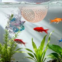 水族箱漂浮斗鱼皮、斗鱼或虾喂食器、洞穴和吊床、小型鱼类喂食环、水族箱隐藏式喂食装饰配件 - A - 查看 2