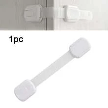 12/10/8个装儿童橱柜锁 – 可调节婴儿抽屉锁，带粘胶 – 适用于橱柜、抽屉和冰箱的婴儿安全锁 – 无需钻孔 - 彩色 - 查看 10